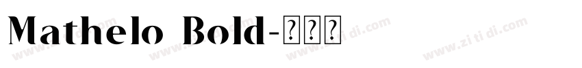 Mathelo Bold字体转换
